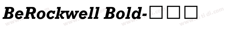 BeRockwell Bold字体转换